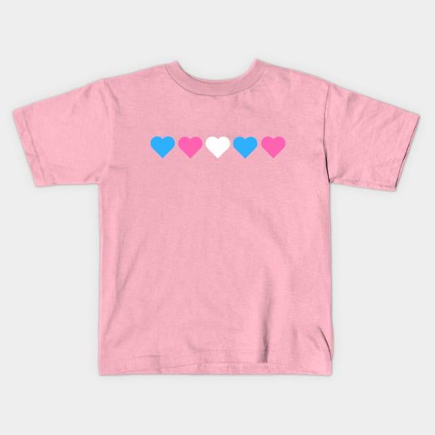 Transgender Hearts Kids T-Shirt by Trans Action Lifestyle